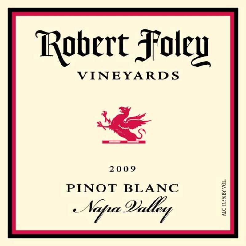 Robert Foley Vineyards Pinot Blanc 2009 Front Label