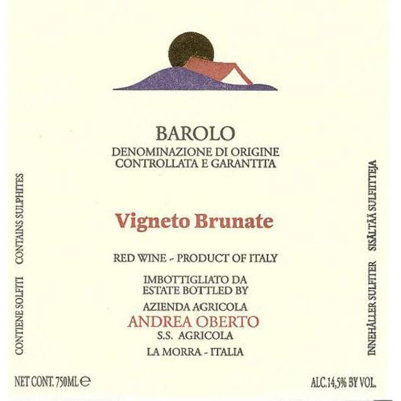 Andrea Oberto Barolo Brunate 2009 Front Label