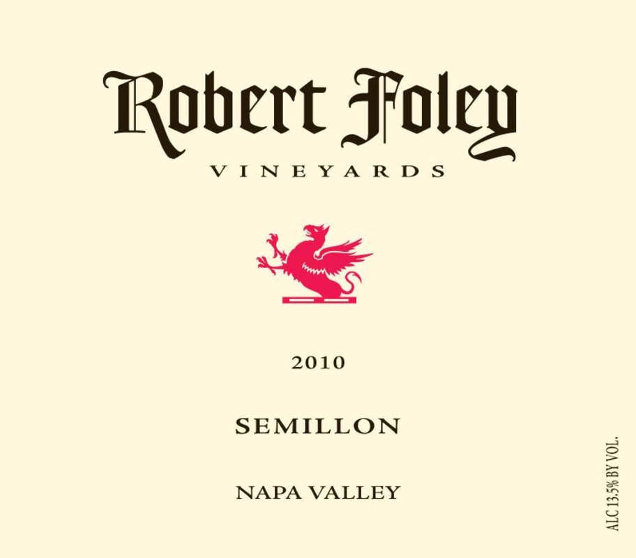 Robert Foley Vineyards Semillon 2010 Front Label
