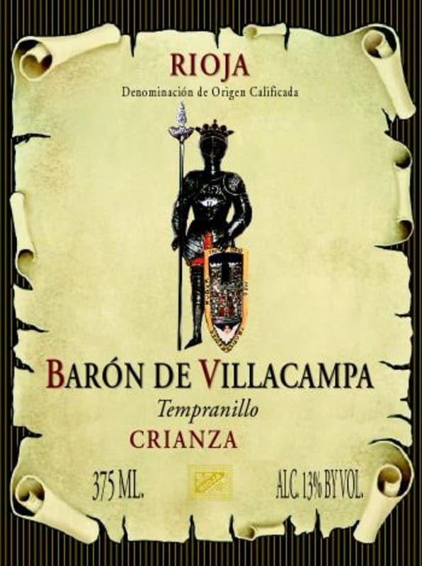 Bodegas Leza Garcia Baron de Villacampa Crianza 2010 Front Label
