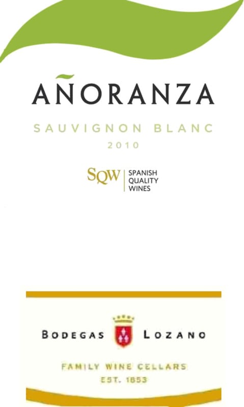 Bodegas Lozano Anoranza Sauvignon Blanc 2010 Front Label