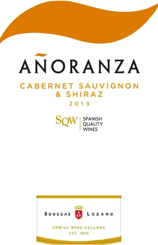 Bodegas Lozano Anoranza Cabernet Sauvignon Shiraz 2013 Front Label