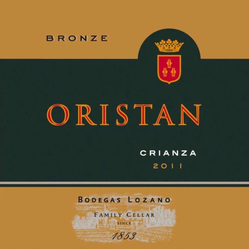 Bodegas Lozano Oristan Crianza 2011 Front Label