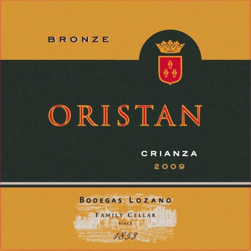 Bodegas Lozano Oristan Crianza 2009 Front Label