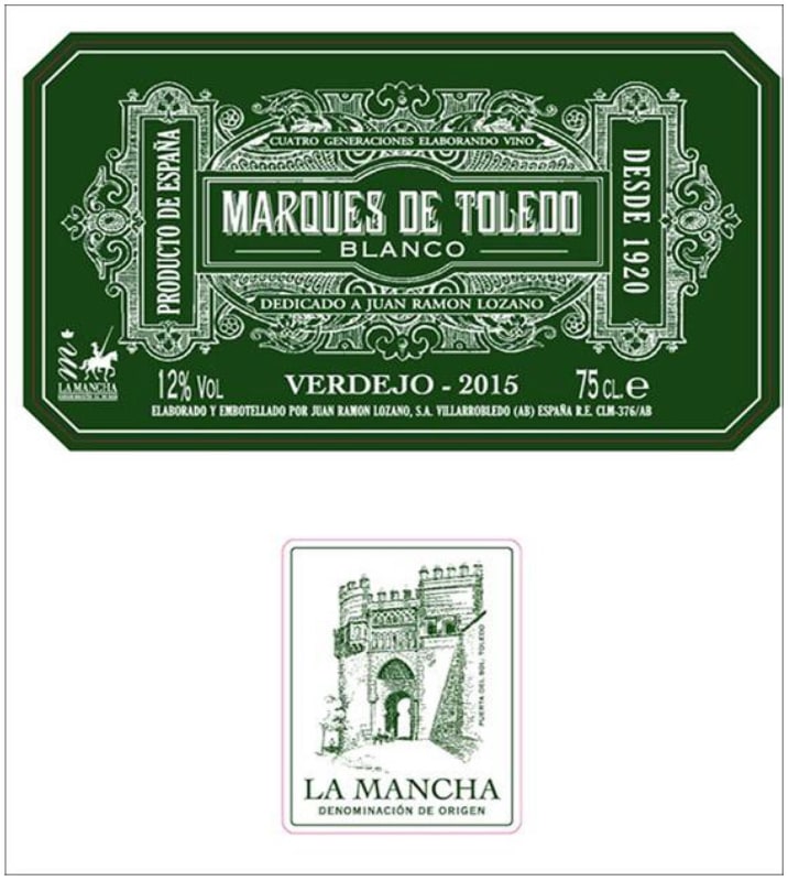 Bodegas Lozano Marques de Toledo Verdejo 2015 Front Label