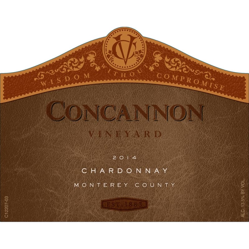Concannon Monterey Chardonnay 2014 Front Label