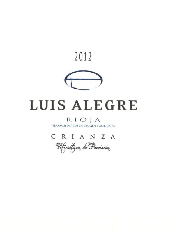 Bodegas Luis Alegre Crianza 2012 Front Label