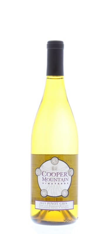 Cooper Mountain Pinot Gris 2015 Front Bottle Shot