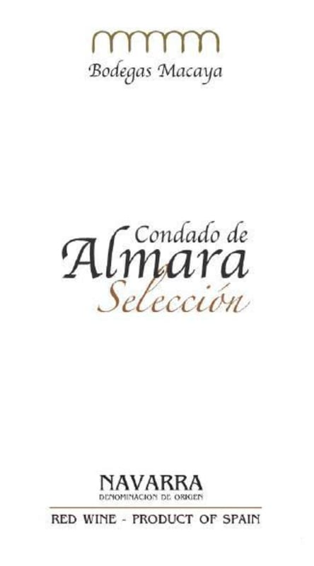 Bodegas Macaya Condado de Almara Seleccion 2010 Front Label