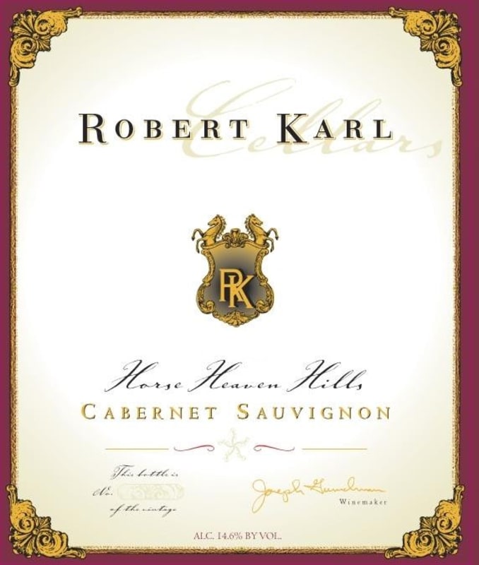 Robert Karl Cabernet Sauvignon 2012 Front Label