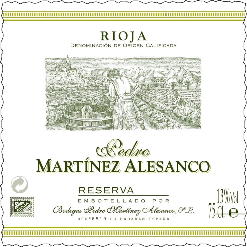 Bodegas Martinez Alesanco Reserva 2009 Front Label