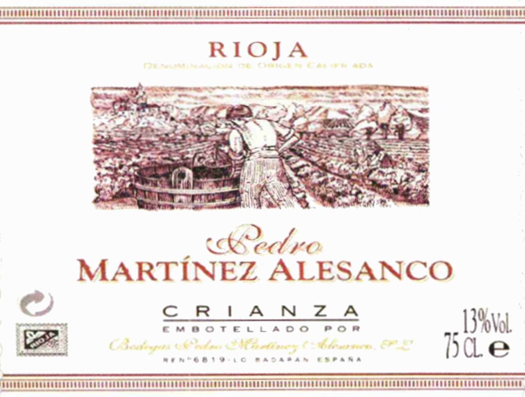 Bodegas Martinez Alesanco Crianza 2003 Front Label