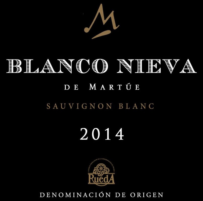 Bodegas Martue Vinedos de Nieva Blanco Nieva Sauvignon Blanc 2014 Front Label
