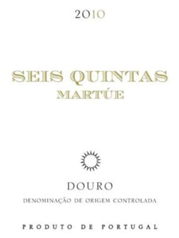 Bodegas Martue Seis Quintas 2010 Front Label