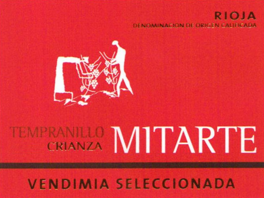 Bodegas Mitarte Vendimia Seleccionada Tempranillo Crianza 2012 Front Label