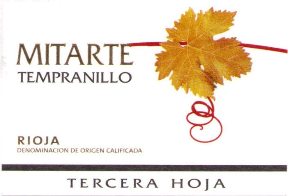 Bodegas Mitarte Tercera Hoha 2015 Front Label