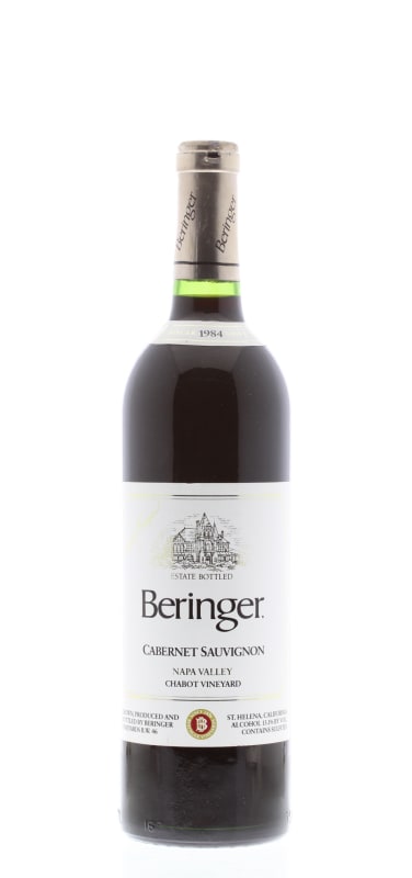 Beringer Chabot Vineyard Cabernet Sauvignon 1984 Front Bottle Shot