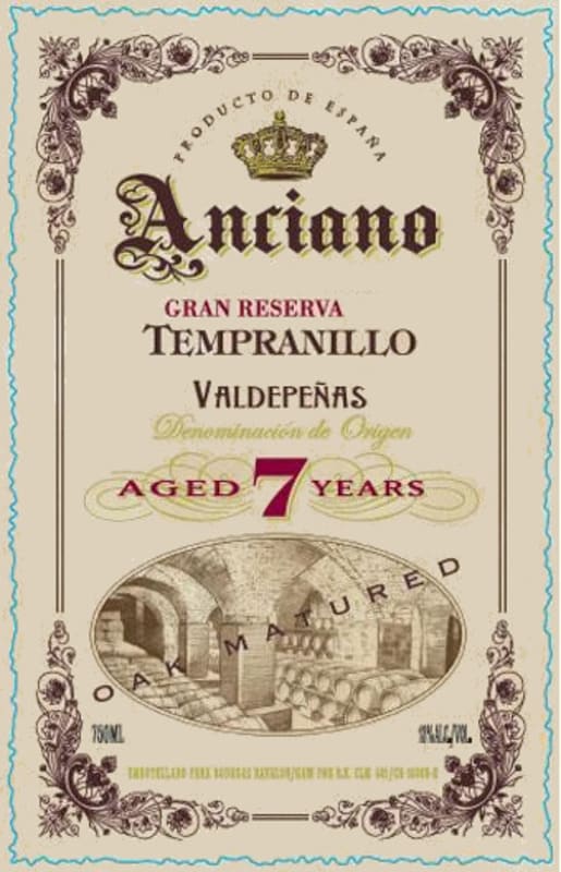 Bodegas Navalon Anciano Aged 7 Years Gran Reserva Tempranillo 2004 Front Label
