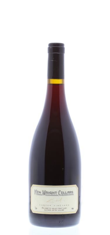 Ken Wright Cellars Carter Vineyard Pinot Noir 1996 Front Bottle Shot