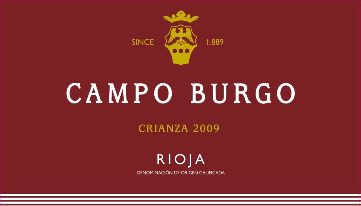 Bodegas Nubori Campo Burgo Crianza 2009 Front Label