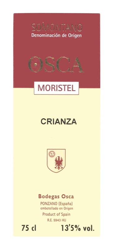 Bodegas Osca Moristel Crianza 2010 Front Label