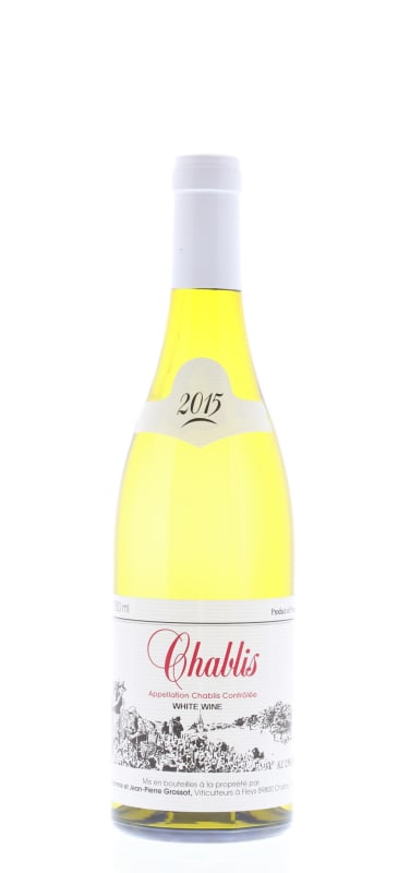 Grossot Chablis 2015 Front Bottle Shot