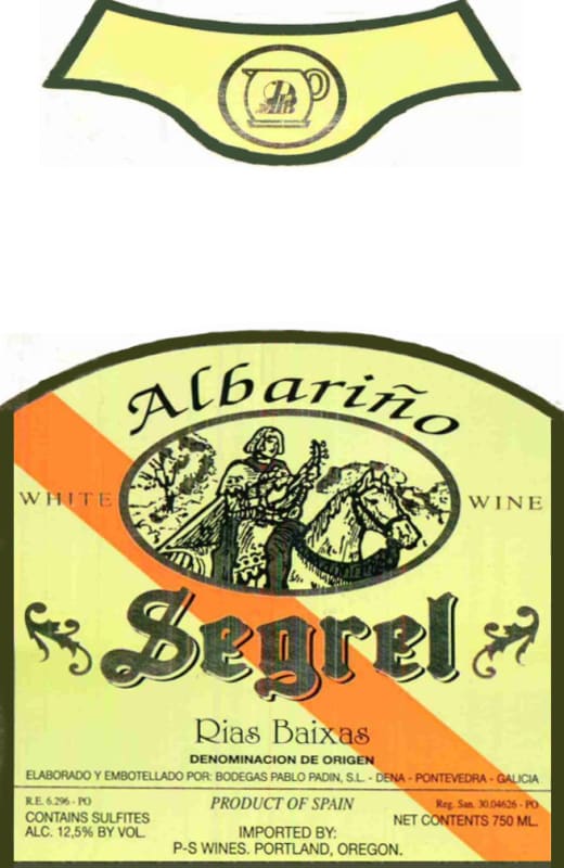 Bodegas Padin Segrel Ambar Albarino 2012 Front Label