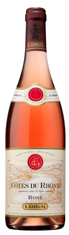 E. Guigal Cotes du Rhone Rose 2016 Front Bottle Shot