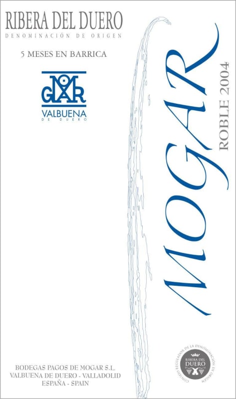 Bodegas Pagos de Mogar Roble 2004 Front Label
