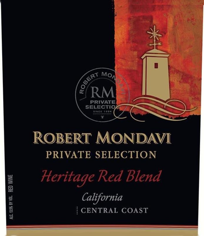 Robert Mondavi Heritage Red Blend 2014 Front Label