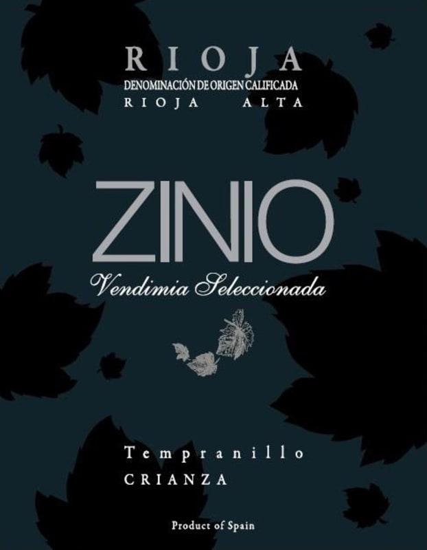 Bodegas Patricinio Zinio Vendemia Seleccionada Crianza 2012 Front Label