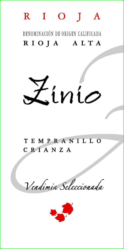 Bodegas Patricinio Zinio Vendemia Seleccionada Crianza 2007 Front Label