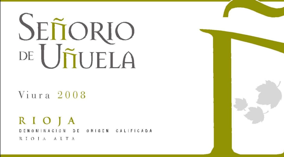 Bodegas Patricinio Senorio de Unuela Viura 2008 Front Label