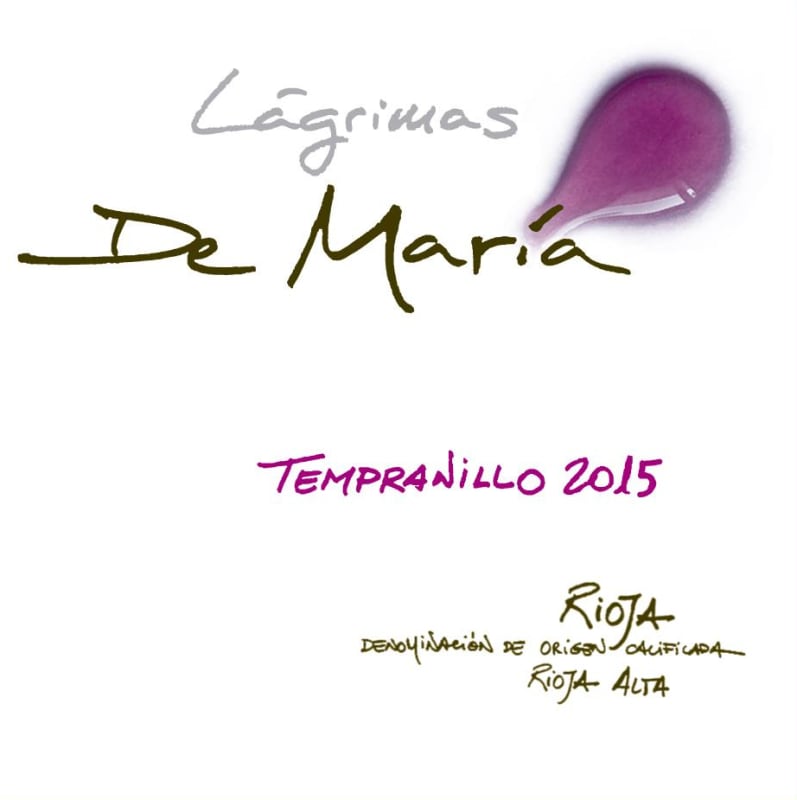 Bodegas Patricinio Lagrimas de Maria Tempranillo 2015 Front Label
