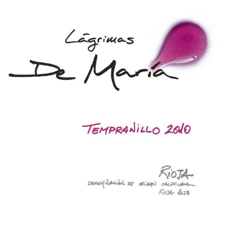 Bodegas Patricinio Lagrimas de Maria Tempranillo 2010 Front Label