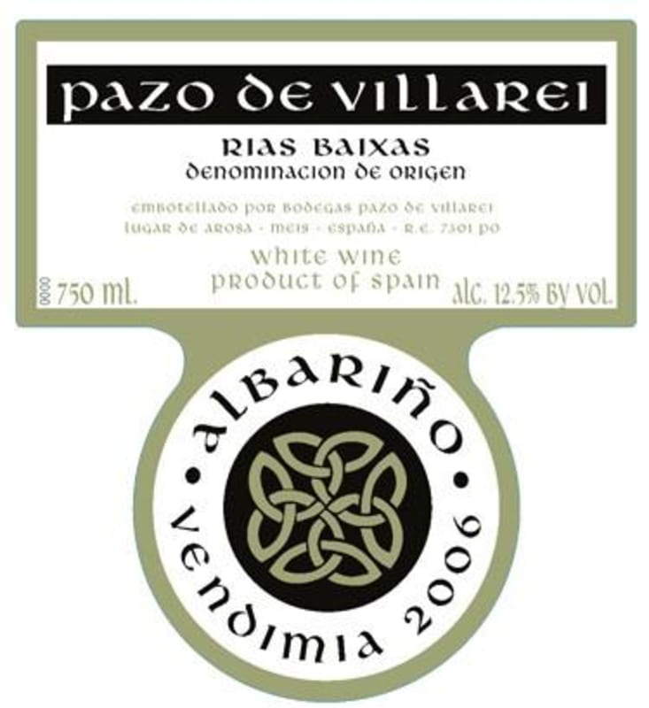 Bodegas Pazo de Villarei Rias Baixas 2006 Front Label