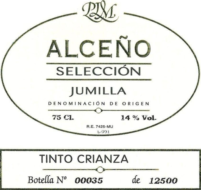 Bodegas Pedro Luis Martinez Alceno Seleccion Crianza 2013 Front Label