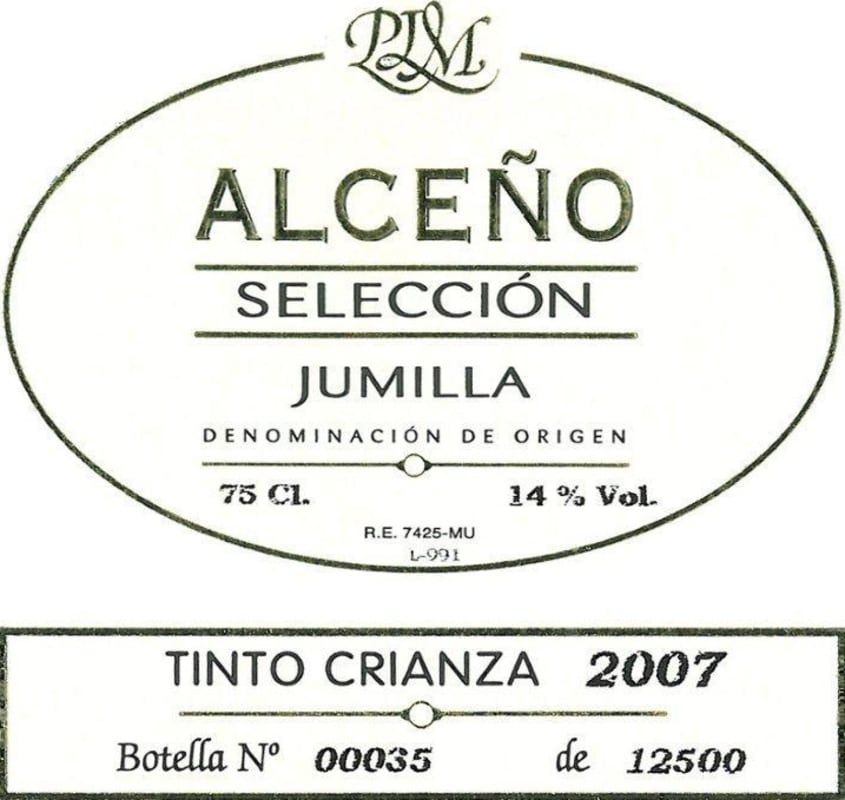 Bodegas Pedro Luis Martinez Alceno Seleccion Crianza 2007 Front Label