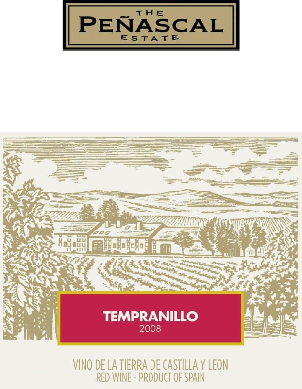 Bodegas Penascal Vino de la Tierra Tempranillo 2008 Front Label