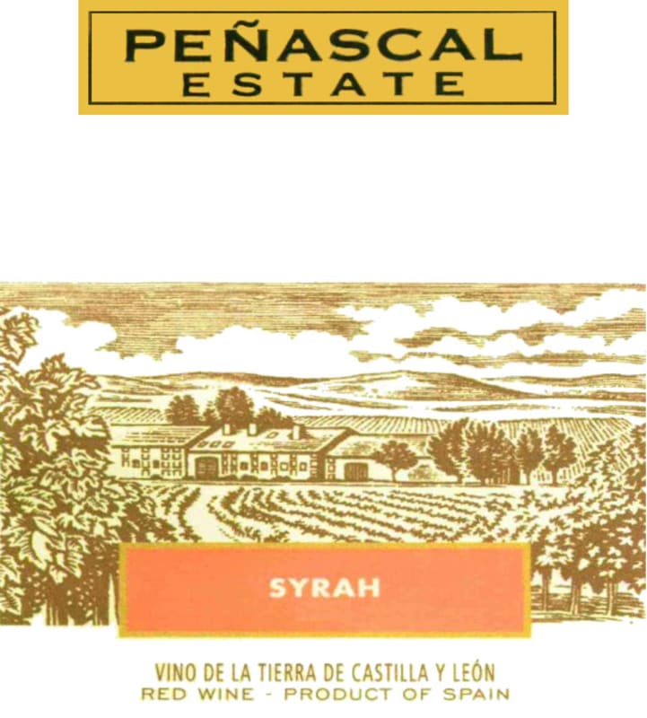 Bodegas Penascal Vino de la Tierra Shiraz 2014 Front Label