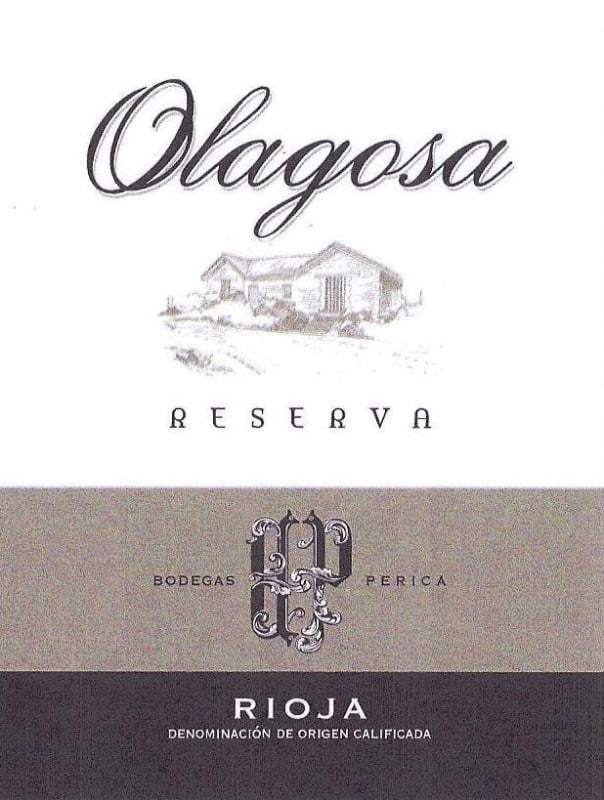 Bodegas Perica Olagosa Reserva 2009 Front Label