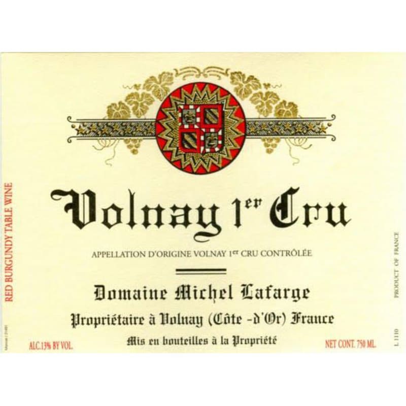 Domaine Michel Lafarge Volnay Premier Cru 2002 Front Label
