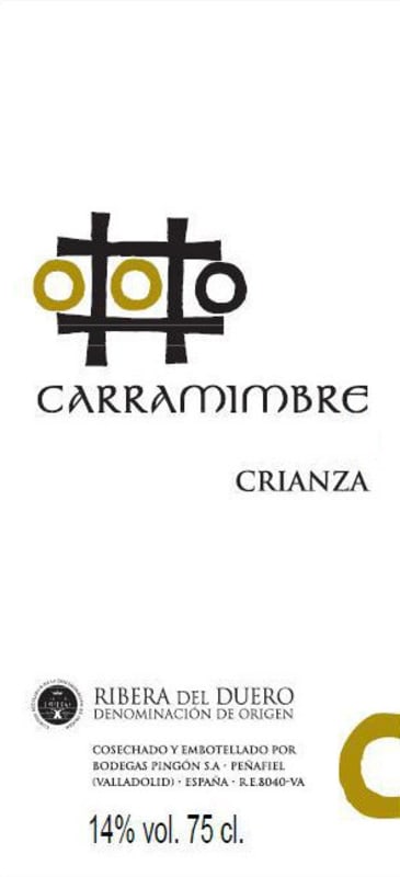 Bodegas Pingon Ribera del Duero Carramimbre Crianza 2013 Front Label