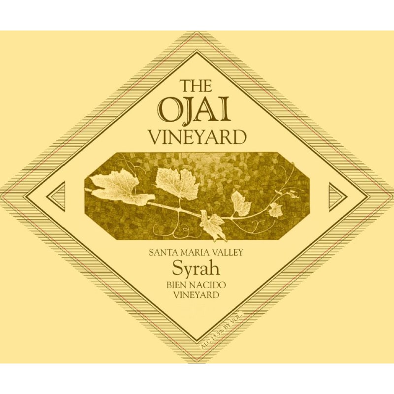 Ojai Bien Nacido Syrah 1999 Front Label