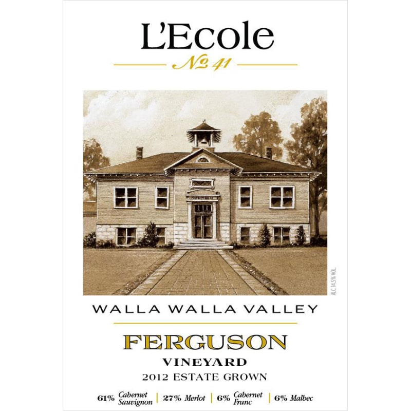 L'Ecole 41 Ferguson Estate Red 2012 Front Label