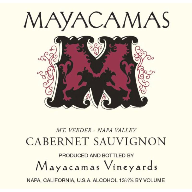 Mayacamas Cabernet Sauvignon 1988 Front Label