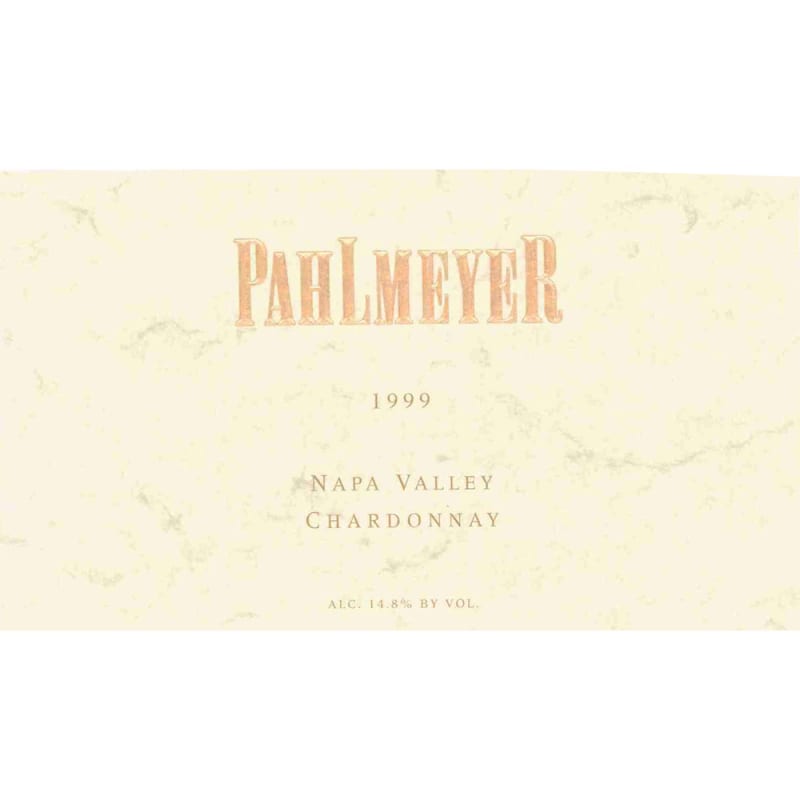 Pahlmeyer Napa Valley Chardonnay 1999 Front Label