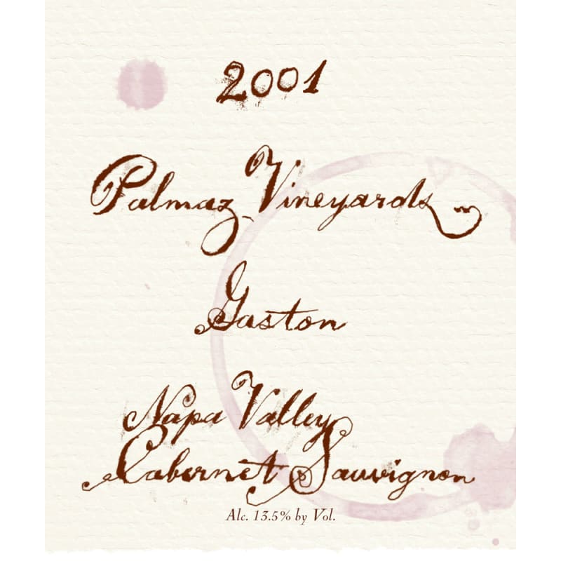 Palmaz Gaston Cabernet Sauvignon 2001 Front Label