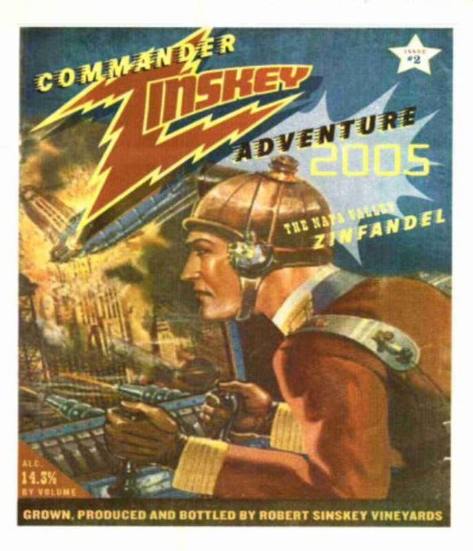 Robert Sinskey Commander Zinskey Zinfandel 2005 Front Label