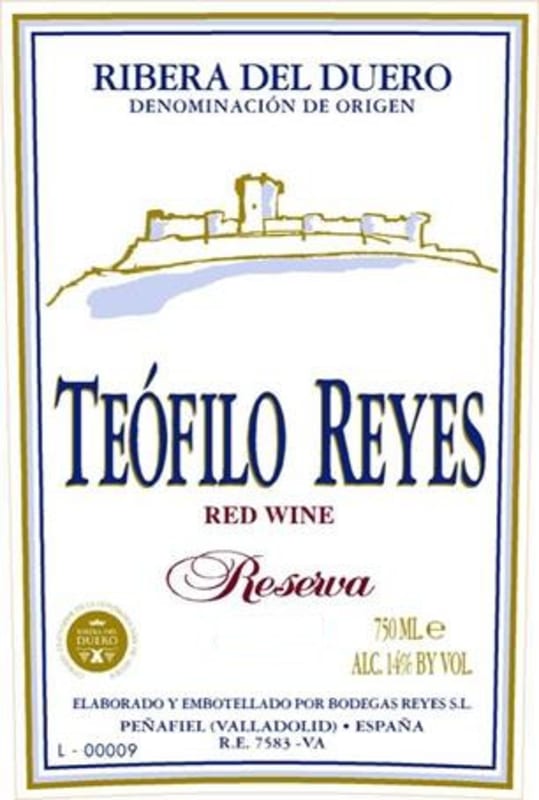 Bodegas Reyes Reserva 2006 Front Label
